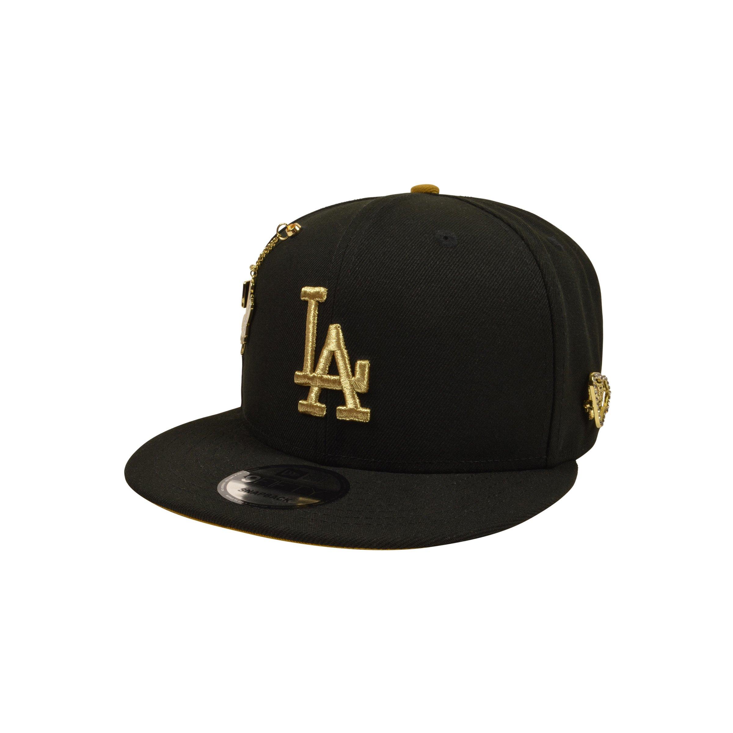New Era Los Angeles Dodgers 9FIFTY Charm Snapback Hat - Black/Gold - BLACK/GOLD